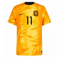 Netherlands Steven Berghuis #11 Replica Home Shirt World Cup 2022 Short Sleeve